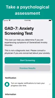 anxiety test⁺ iphone screenshot 1