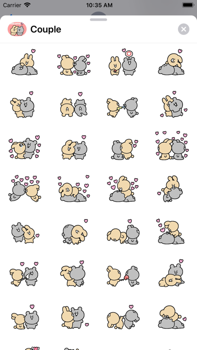 Cute Couple Stickers Pack Screenshot