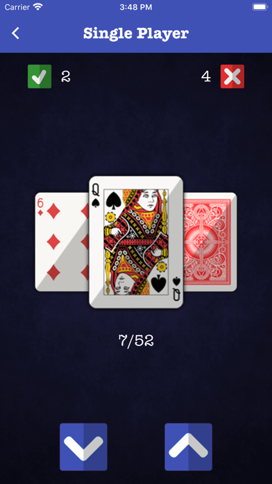 Higher Lower Card Game screenshot 2