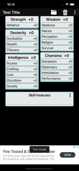 Game screenshot Second Edition Character Sheet apk