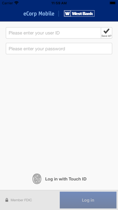 West Bank eCorp Mobile Screenshot