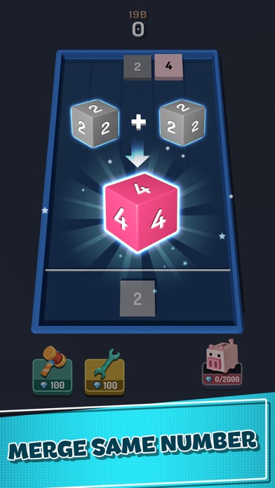 Screenshot #1 pour Merge Block 3D : Number Puzzle