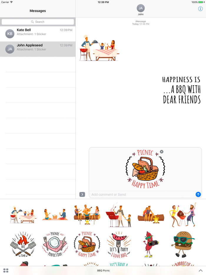 BBQ Summer and Picnic Stickers
