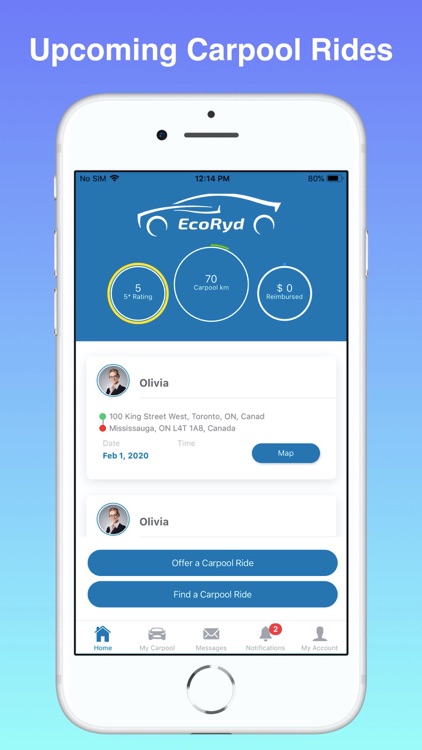 EcoRyd - Carpool Your Commute screenshot-4