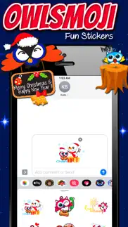 owlsmoji fun stickers iphone screenshot 2