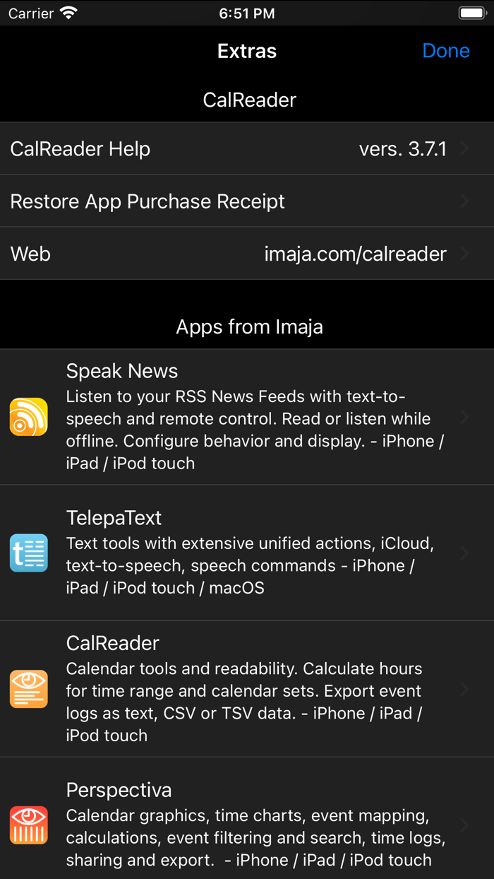 CalReader - Calender logs
