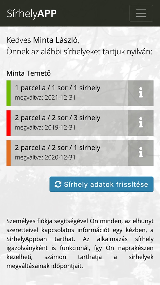 #3. SírhelyAPP (iOS) 由: Memorial Szoftver Kft.