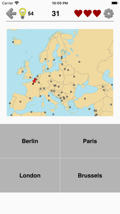 Capitals of the World - Quiz Screenshot