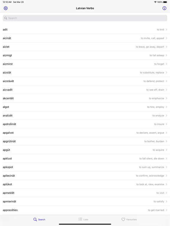 Screenshot #4 pour Latvian Verbs