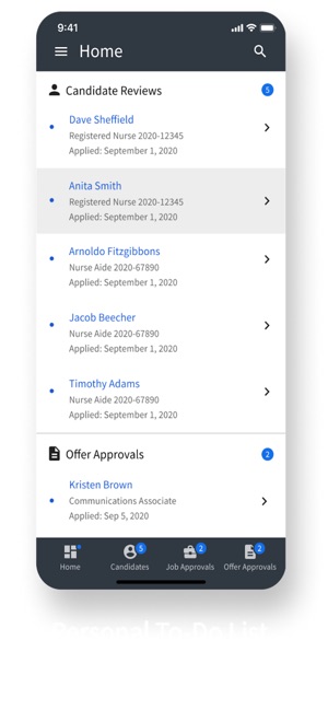 Reviewing Candidates, Jobs, and Offers in the iCIMS Mobile Hiring Manager  App