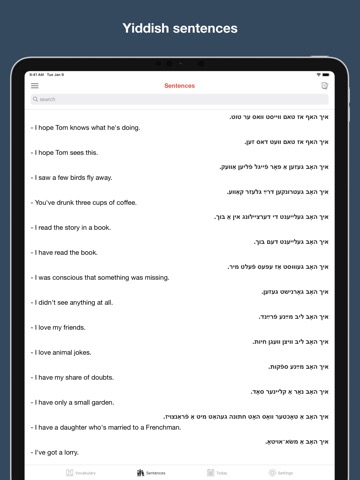 Yiddish vocabulary & sentencesのおすすめ画像6