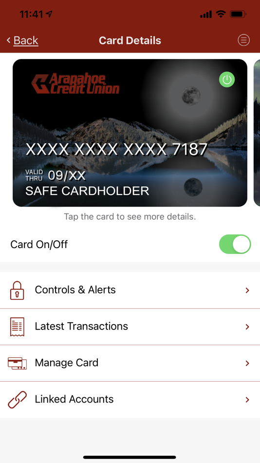 #2. Arapahoe CU Card Control (iOS) 由: Arapahoe Credit Union