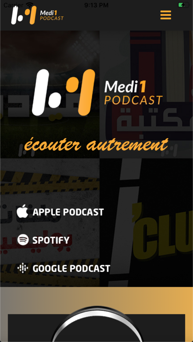 Medi1 Podcast Screenshot