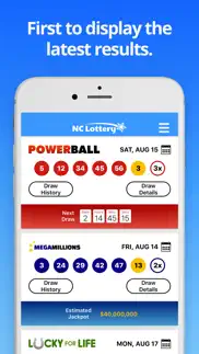 north carolina lotto results iphone screenshot 1