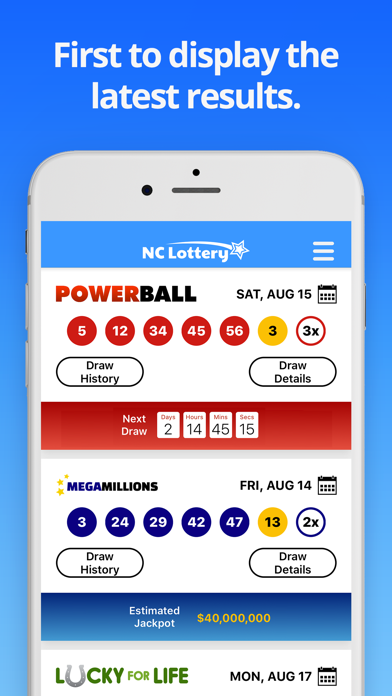 North Carolina Lotto Results Screenshot