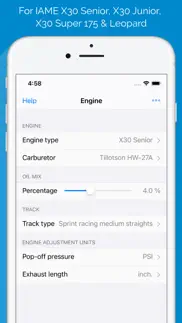 jetting for iame kart engines iphone screenshot 3