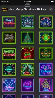 neon merry christmas stickers iphone screenshot 4