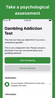 gambling addiction test iphone screenshot 1