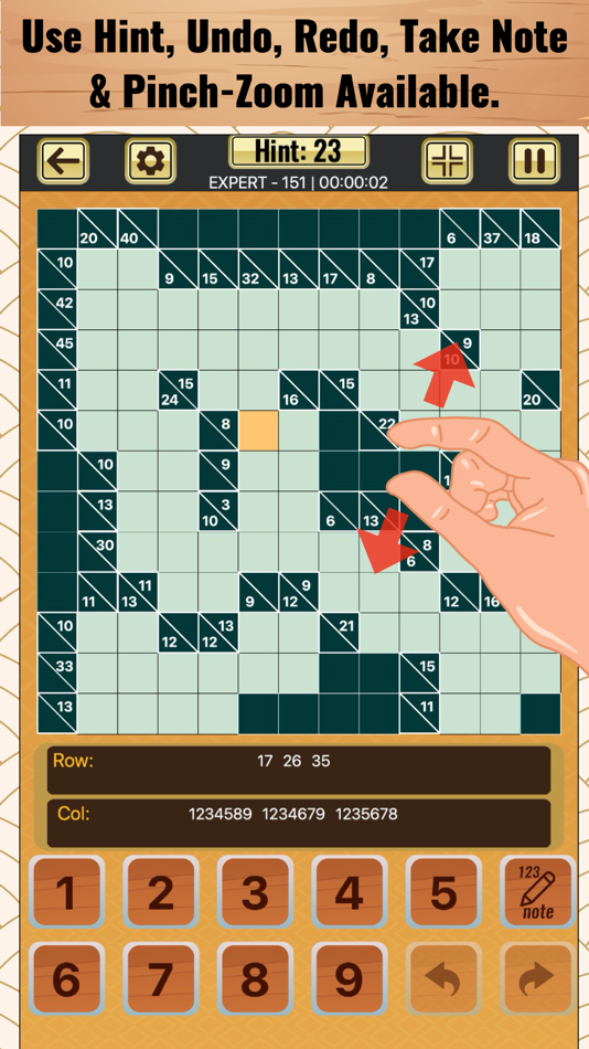 #4. Kakuro Cross Sums Puzzles (iOS) 由: JIRAPAS TONGTHONG