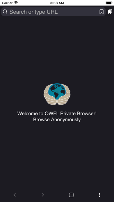 OWFL Private Browser Screenshot