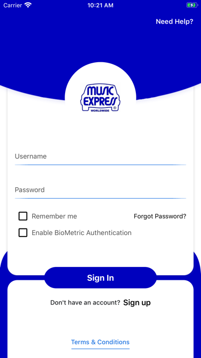 Music Express Reservation App Screenshot