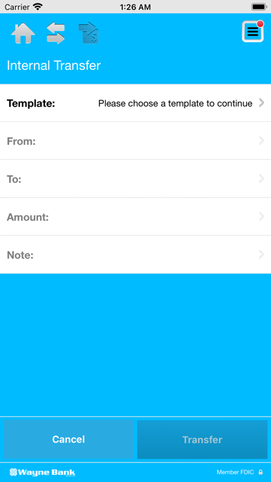Wayne Bank Business Screenshot