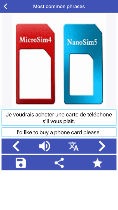 French Phrases Learning Screenshot