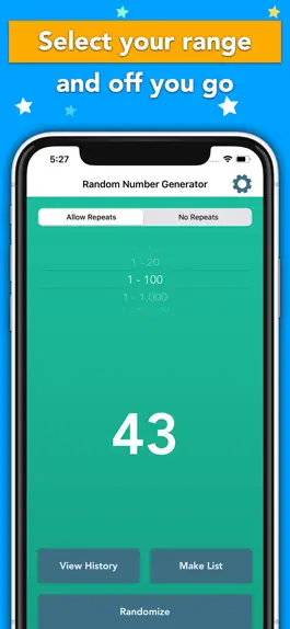 Game screenshot Random Number Generator Tool apk