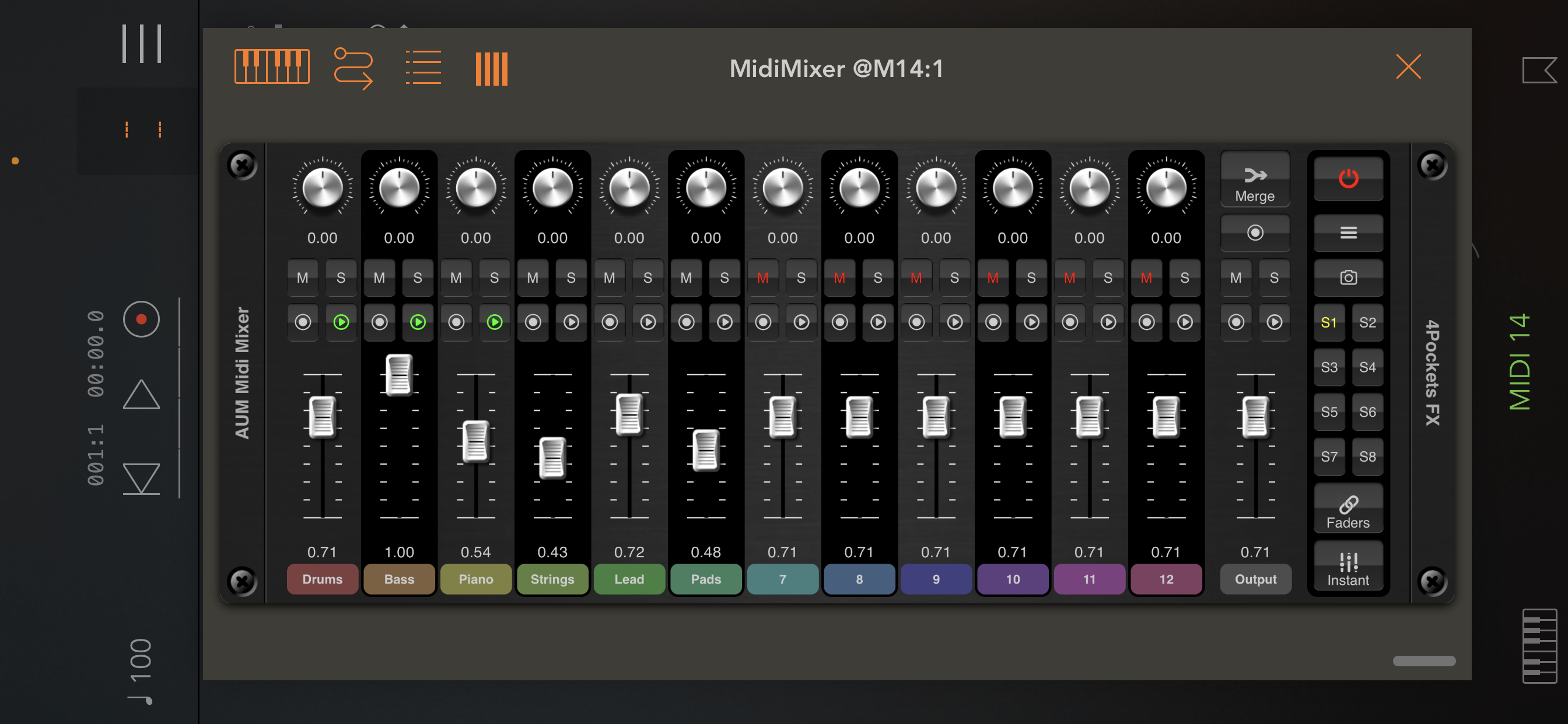 MidiMixer for AUM Auv3 Plugin