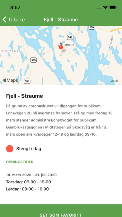 ØyVAR tømmekalender Screenshot