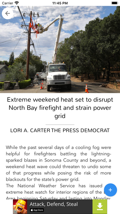 Petaluma Argus Courier Screenshot