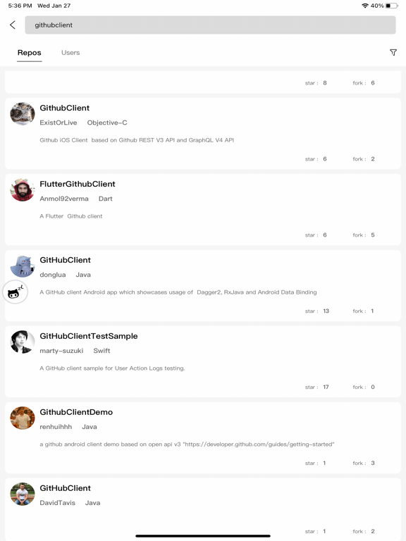 ZLGithubClient iPad screenshot 9 - Developer Tools app