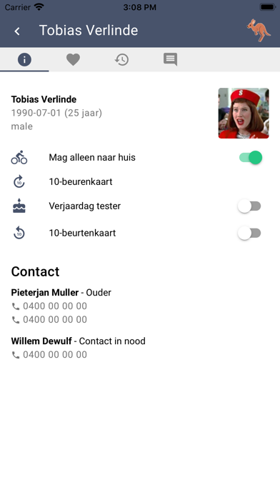 KampAdmin Check In Screenshot