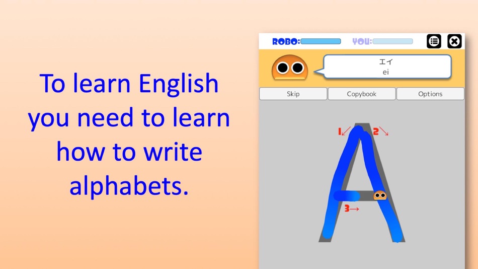 #1. Writing Order Alphabet. (iOS) Podle: MASAHIRO MIZUTANI