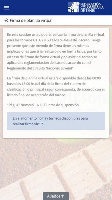 Jugadores FCT Screenshot