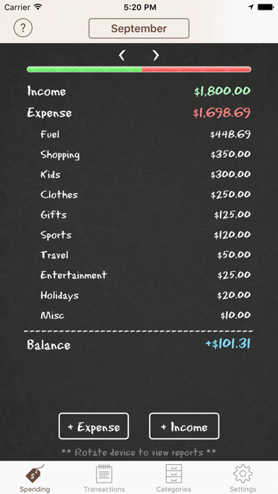 Spending Tracker Screenshot