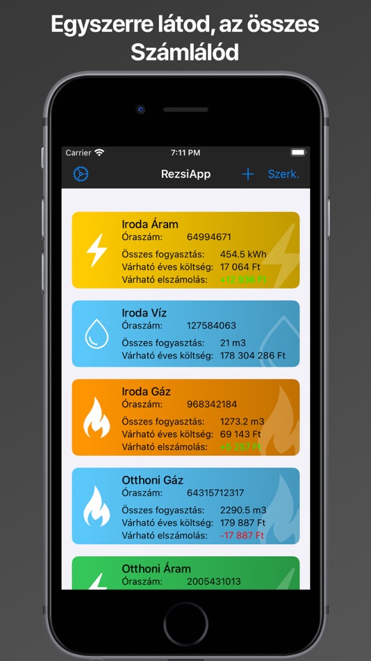 #1. RezsiApp (iOS) 由: Elliot Czigany