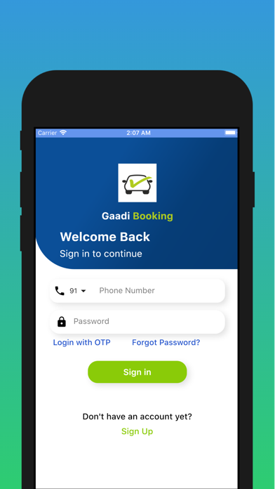 GaadiBooking Screenshot