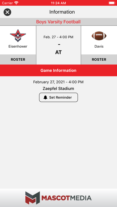 Eisenhower Cadets Athletics Screenshot