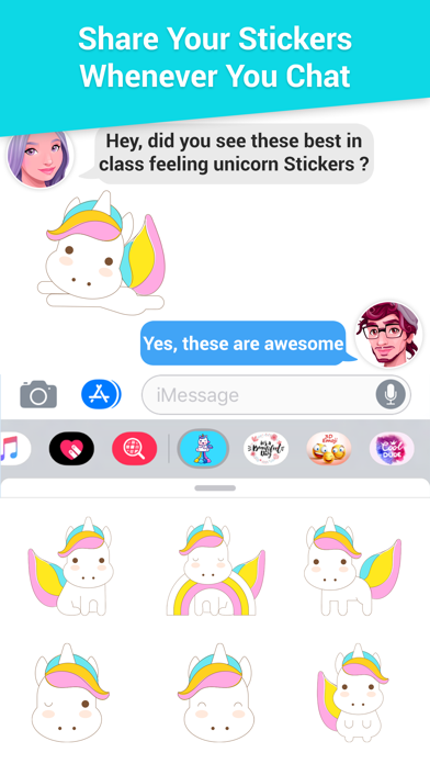 Feelings Unicorn Stickers Screenshot