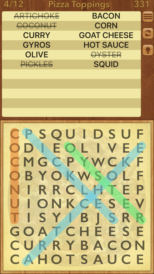 #1. WordSearch HD (iOS) Ved: AFKSoft