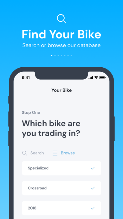 Bicycle Blue Book Trade-in Screenshot