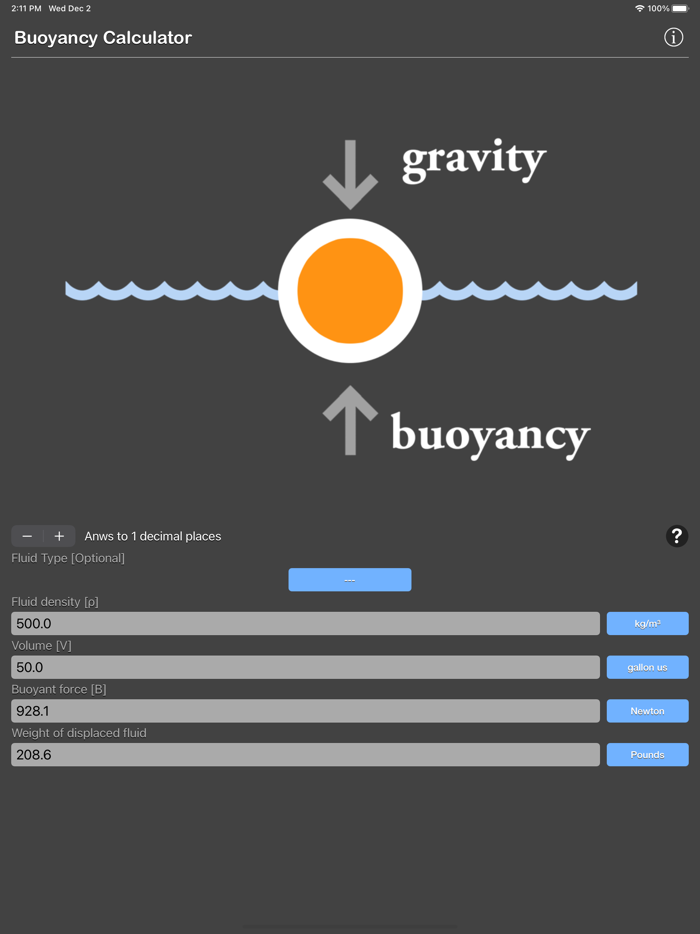 Buoyancy Calculator