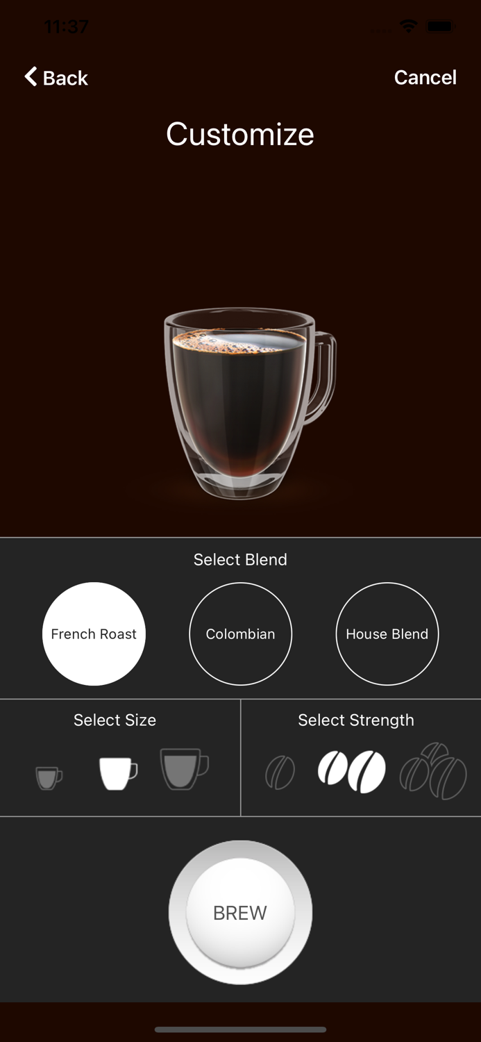 Remote Brew for Bean to Cup