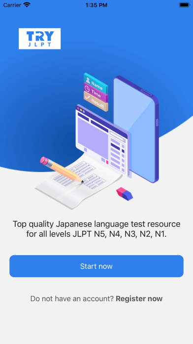 TryJLPT-JAPANESE ONLINE TEST Screenshot