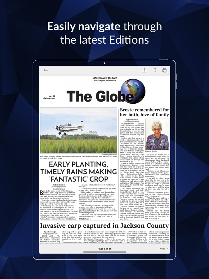 The Globe E-paper