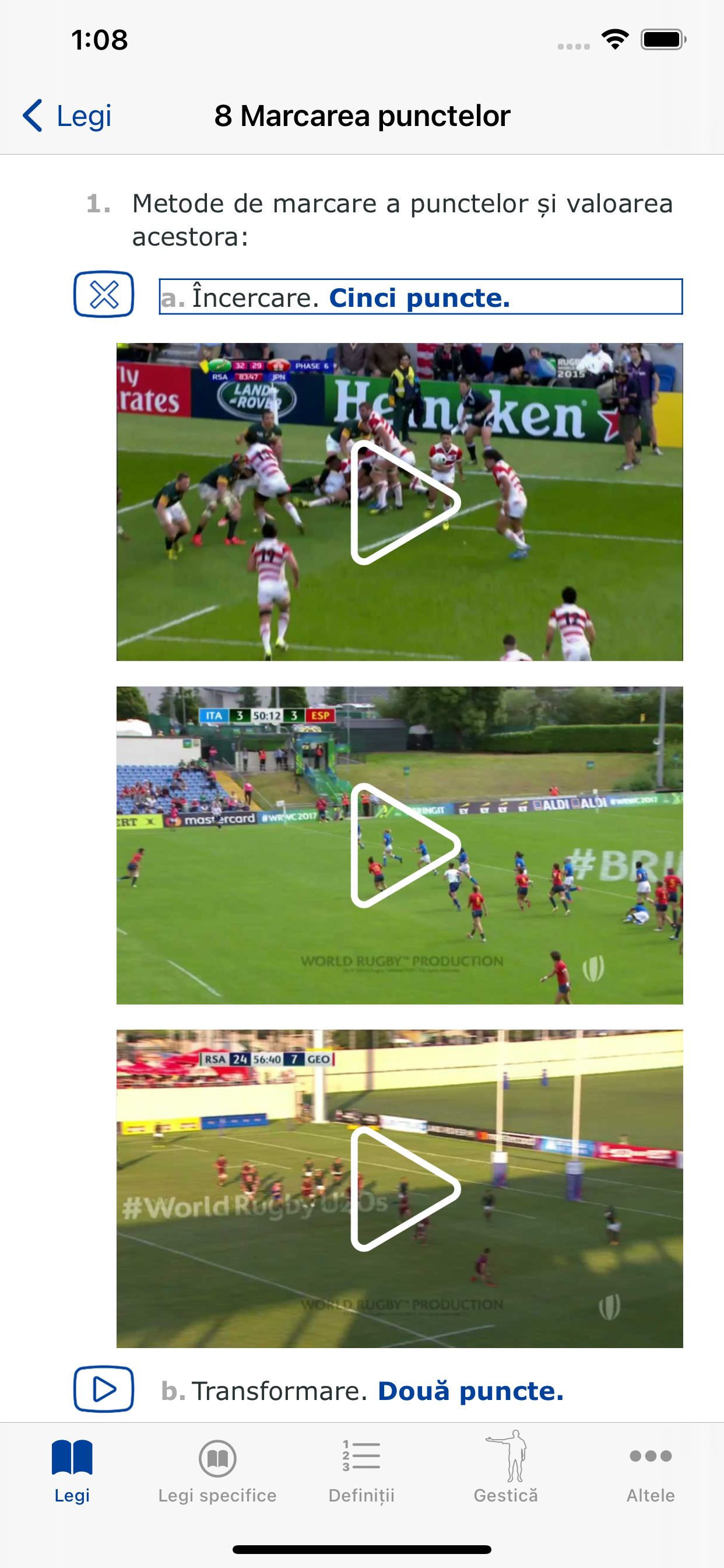 World Rugby: Legile Jocului