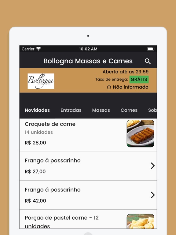 Bollogna Massas & Carnes screenshot 2