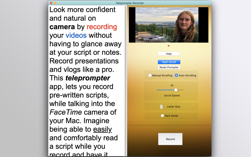 teleprompter recorder iphone screenshot 2