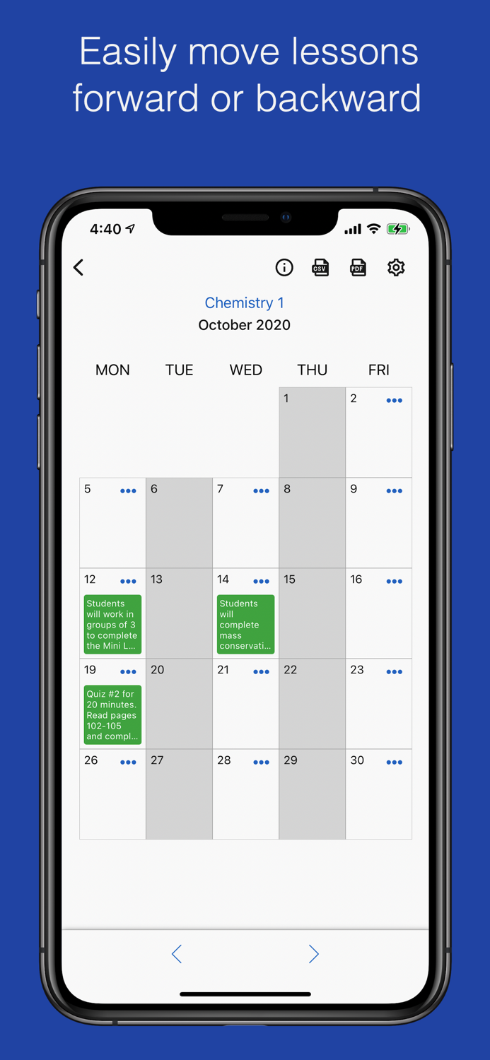 Class Planner for teachers